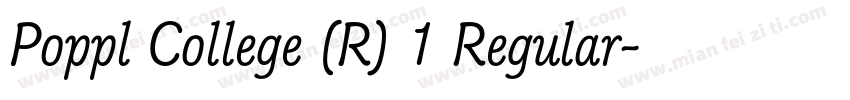 Poppl College (R) 1 Regular字体转换